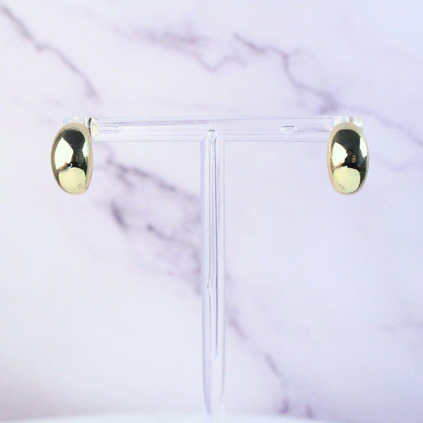 Minimalist 18k Gold Plated Sterling Silver Chunky Crescent Zoey Earrings