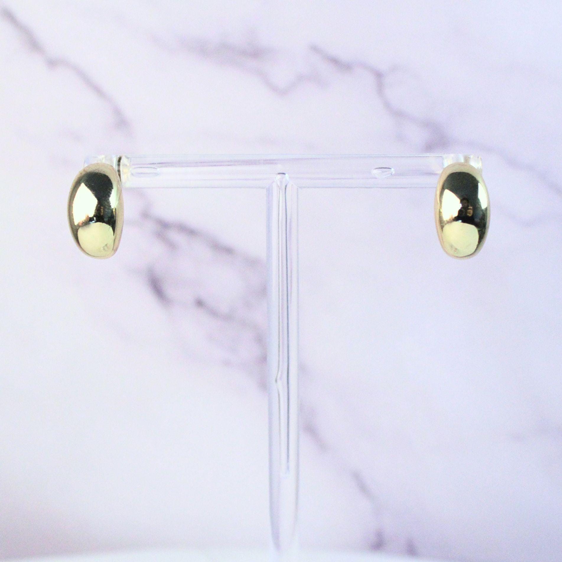 Minimalist 18k Gold Plated Sterling Silver Chunky Crescent Zoey Earrings