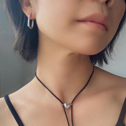 Sterling Silver Oval Hoop Charlie Earrings | Modern Minimalist Everyday Hoops