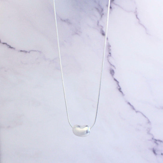 Sterling Silver Minimalist Harper Necklace | Modern Everyday Silver Necklace
