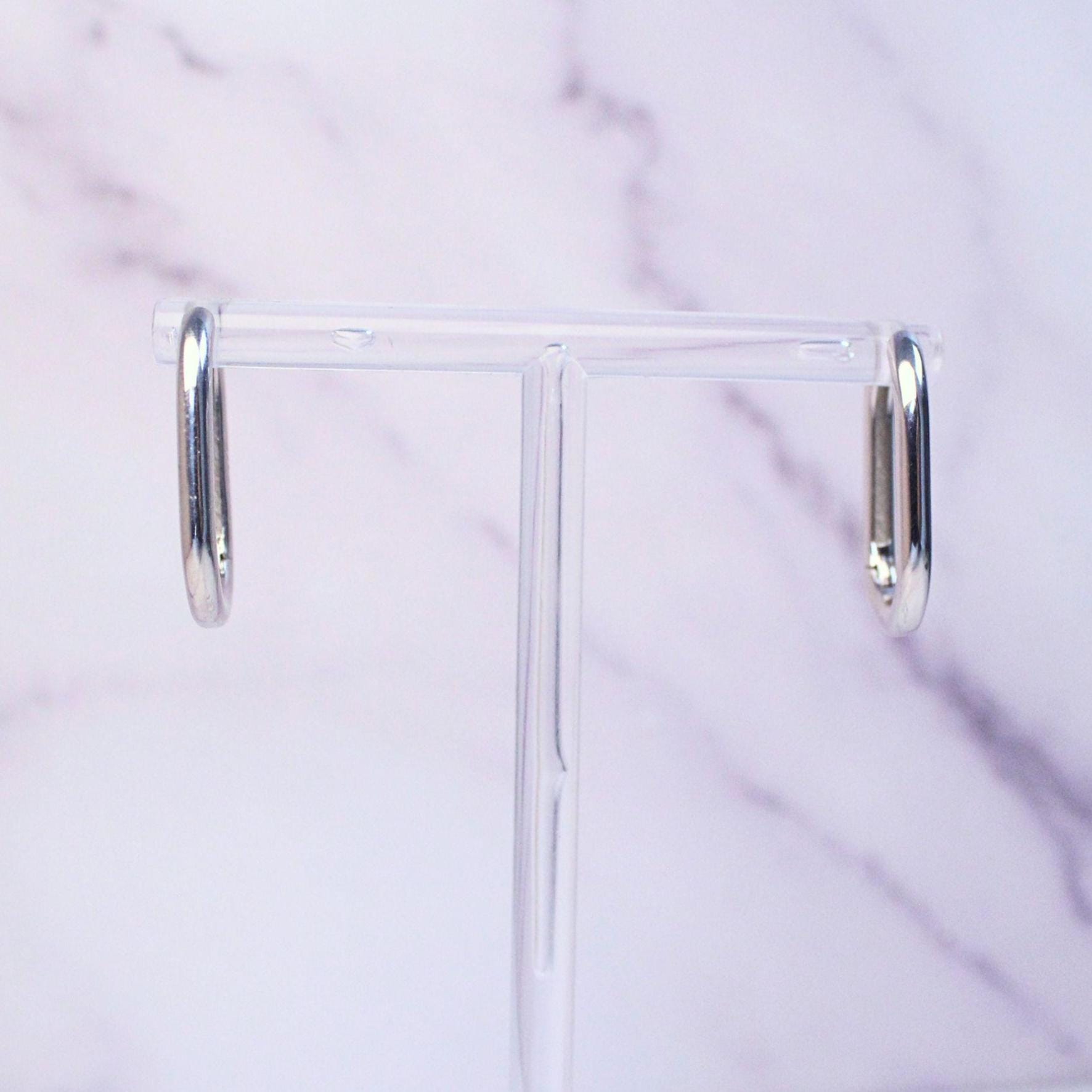 Sterling Silver Oval Hoop Charlie Earrings | Modern Minimalist Everyday Hoops