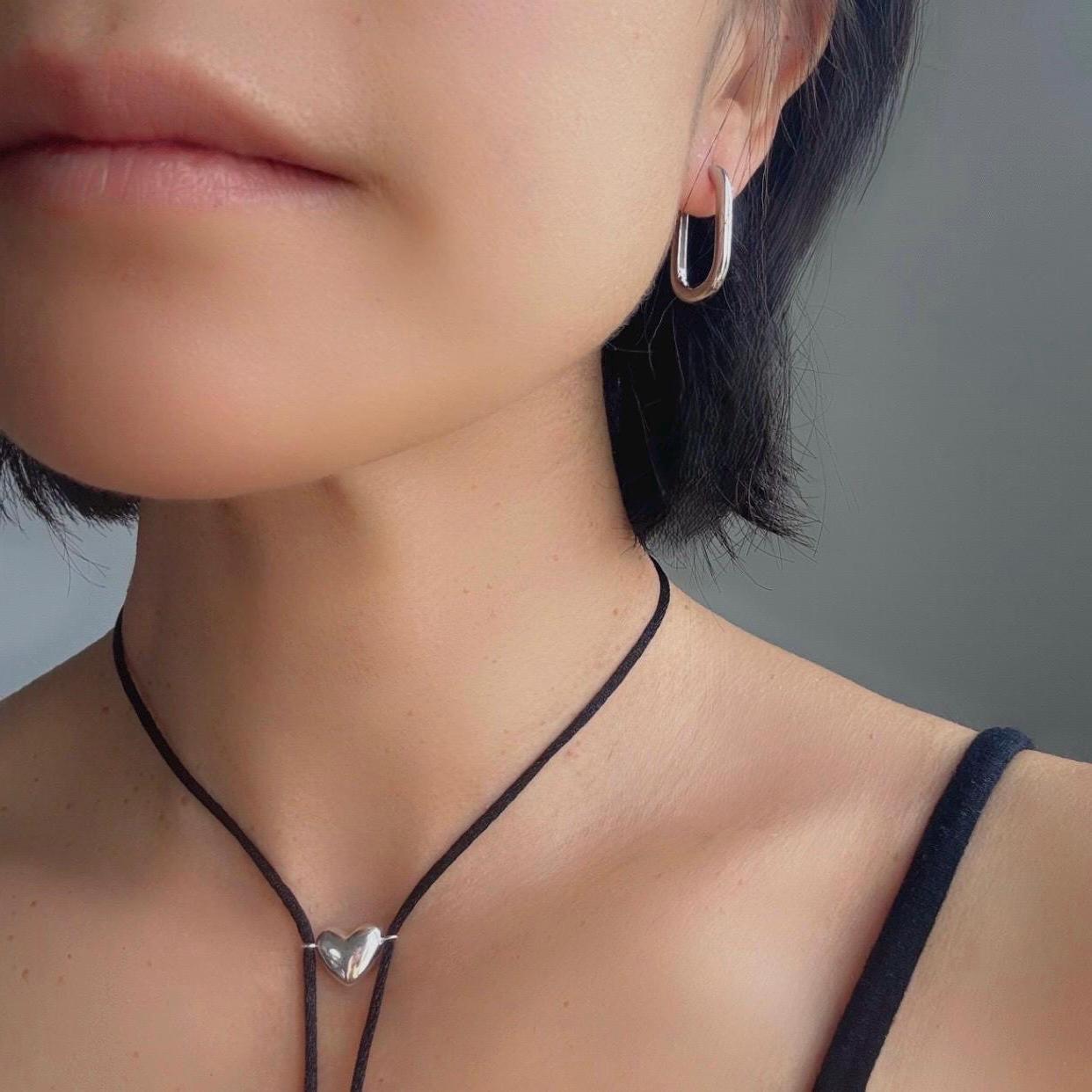 Sterling Silver Oval Hoop Charlie Earrings | Modern Minimalist Everyday Hoops