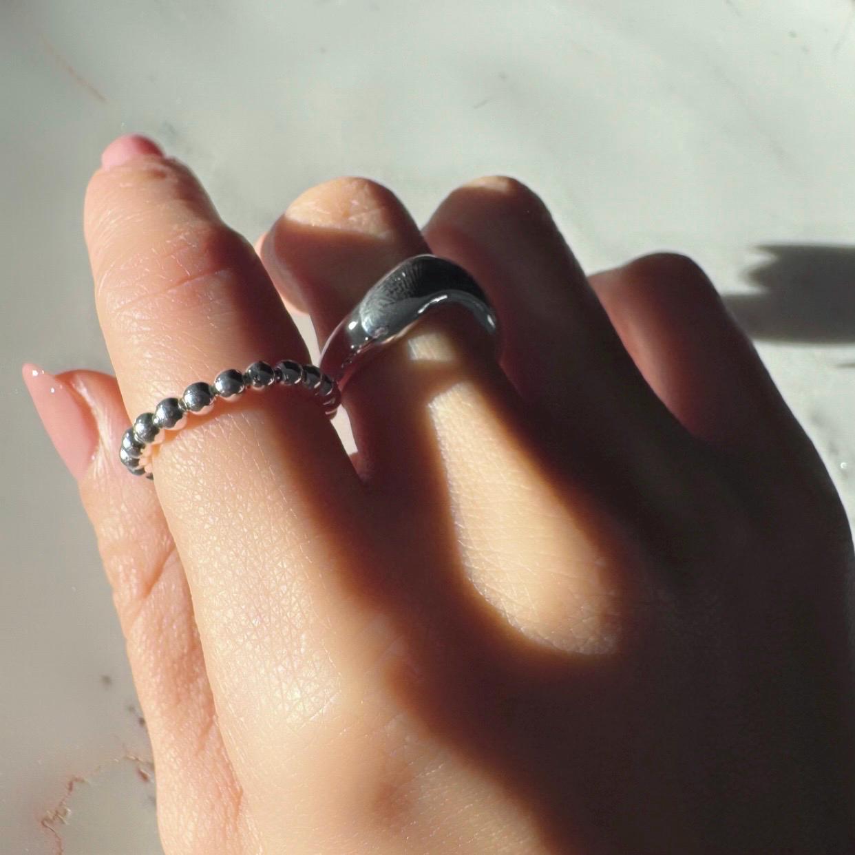 Sterling Silver Lucia Ring – Adjustable Minimalist Statement Band