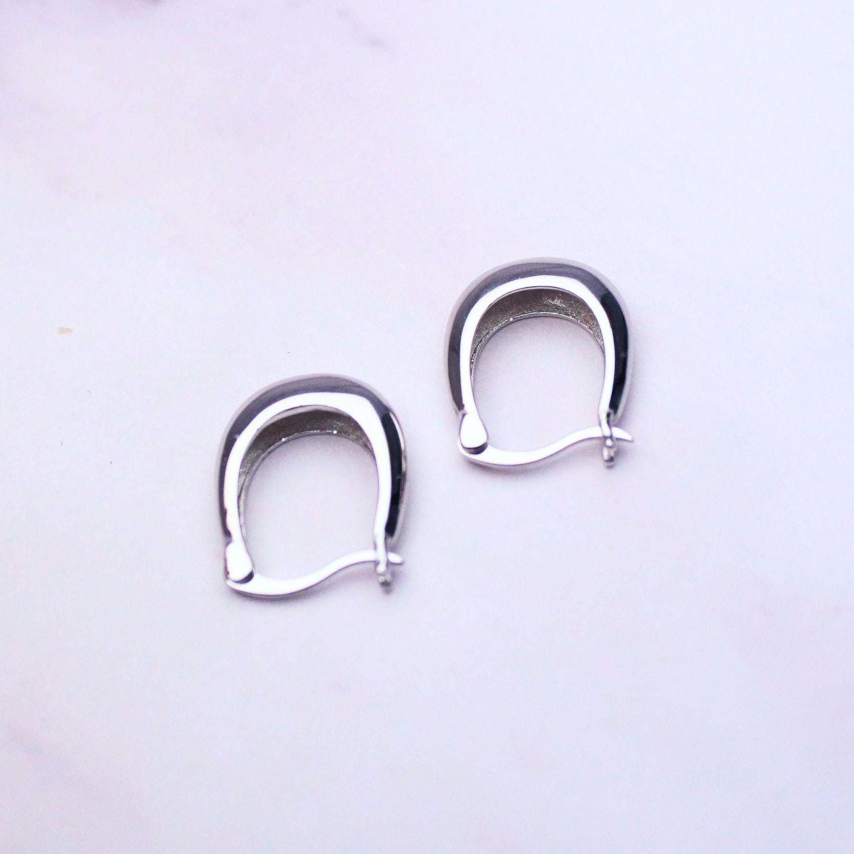 Solid Sterling Silver April Hoop Earrings – Classic Everyday Elegance
