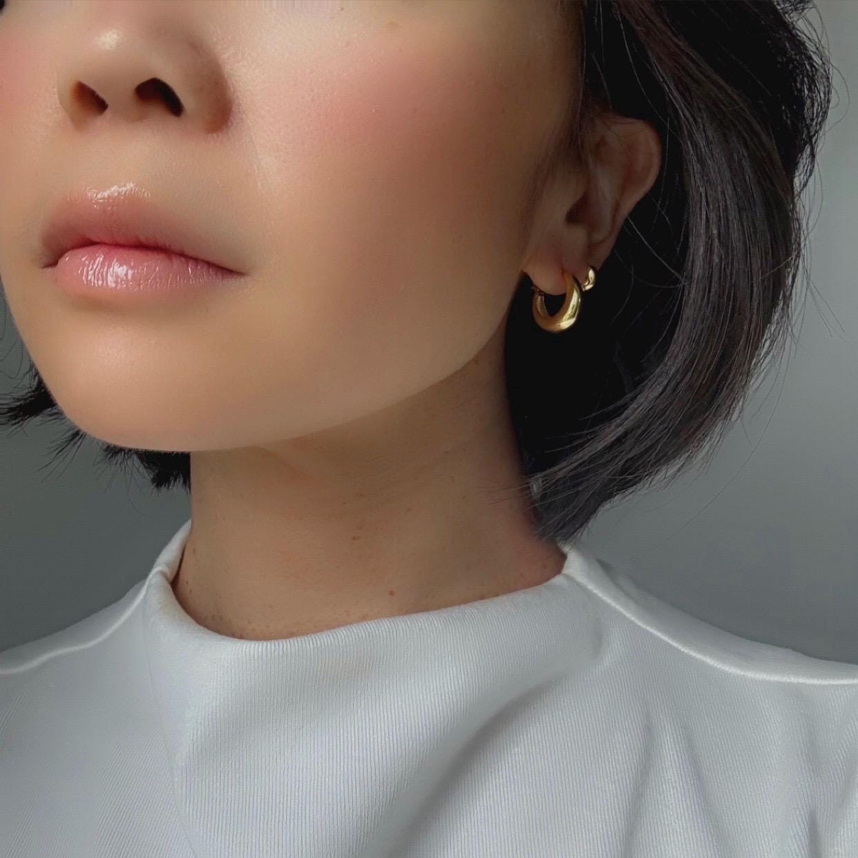 18K Gold Plated Classic Sterling Silver Hoop Summer Earrings – Timeless Everyday Jewelry