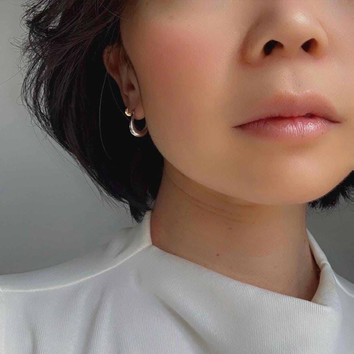 Solid Sterling Silver April Hoop Earrings – Classic Everyday Elegance