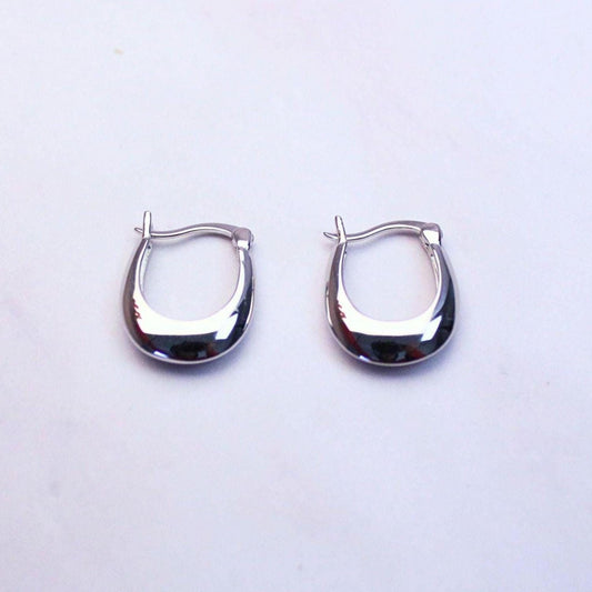 Solid Sterling Silver April Hoop Earrings – Classic Everyday Elegance