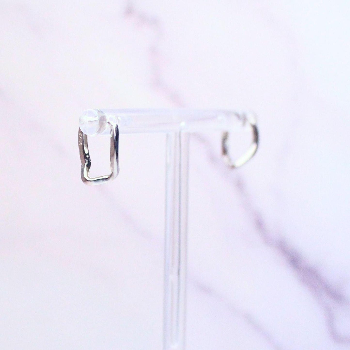 Sterling Silver Huggie Kaia Earrings – Modern Minimalist Hoops
