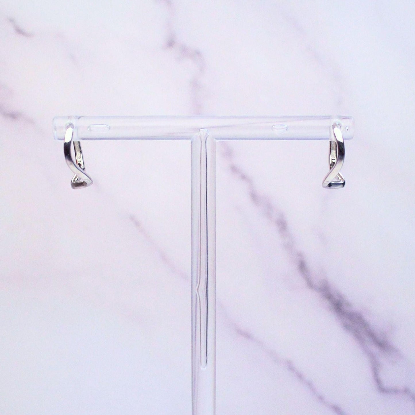 Sterling Silver Huggie Kaia Earrings – Modern Minimalist Hoops