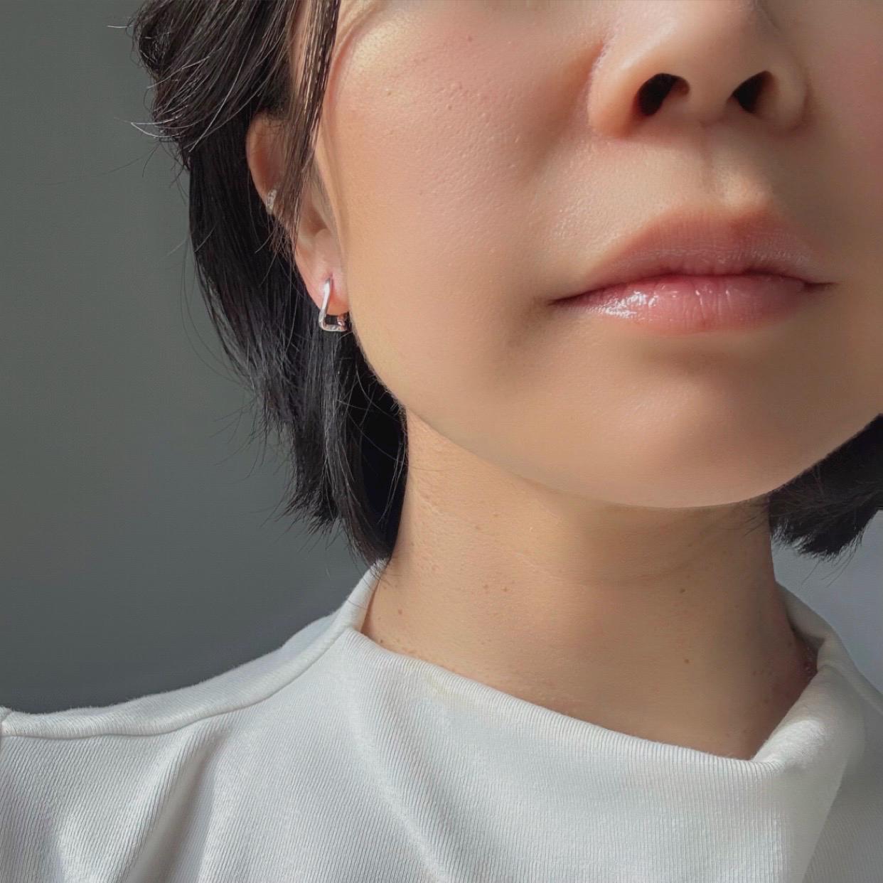 Sterling Silver Huggie Kaia Earrings – Modern Minimalist Hoops