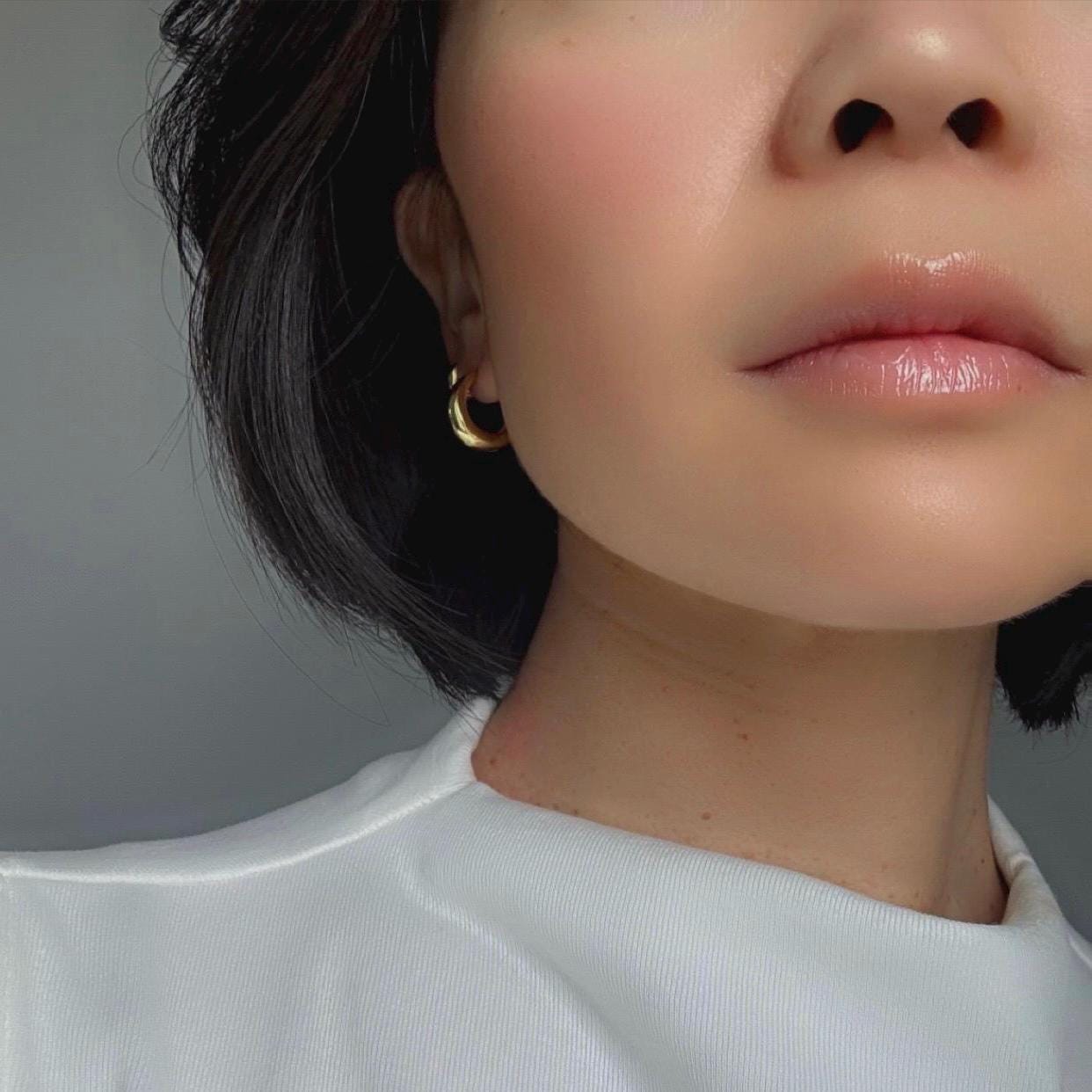 18K Gold Plated Classic Sterling Silver Hoop Summer Earrings – Timeless Everyday Jewelry