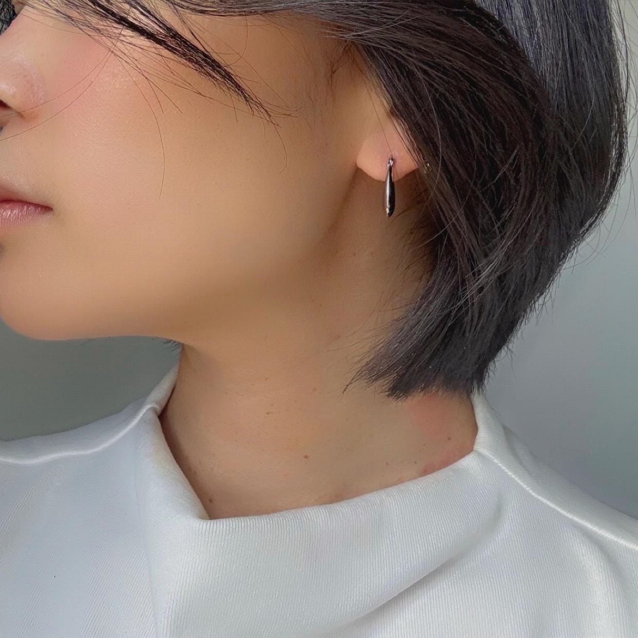 Solid Sterling Silver April Hoop Earrings – Classic Everyday Elegance