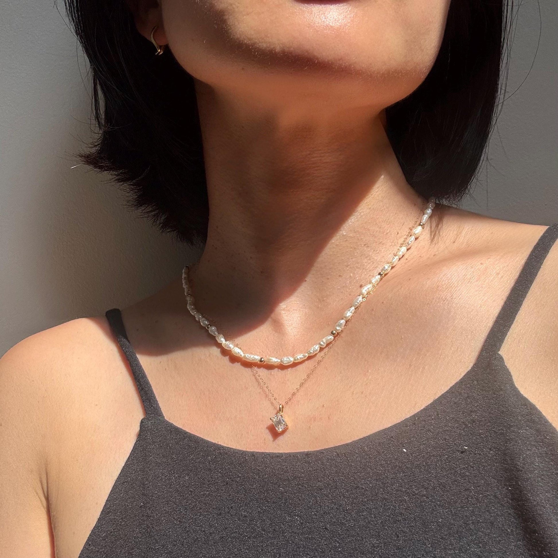 18K Gold 1 Ct Moissanite Chloe Necklace – Elegant Solitaire Pendant