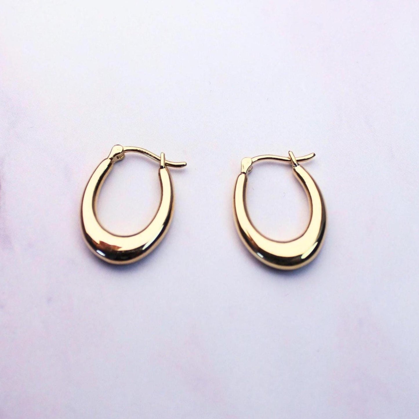 18K Solid Gold Petite Eva Hoop Earrings – Everyday Luxury