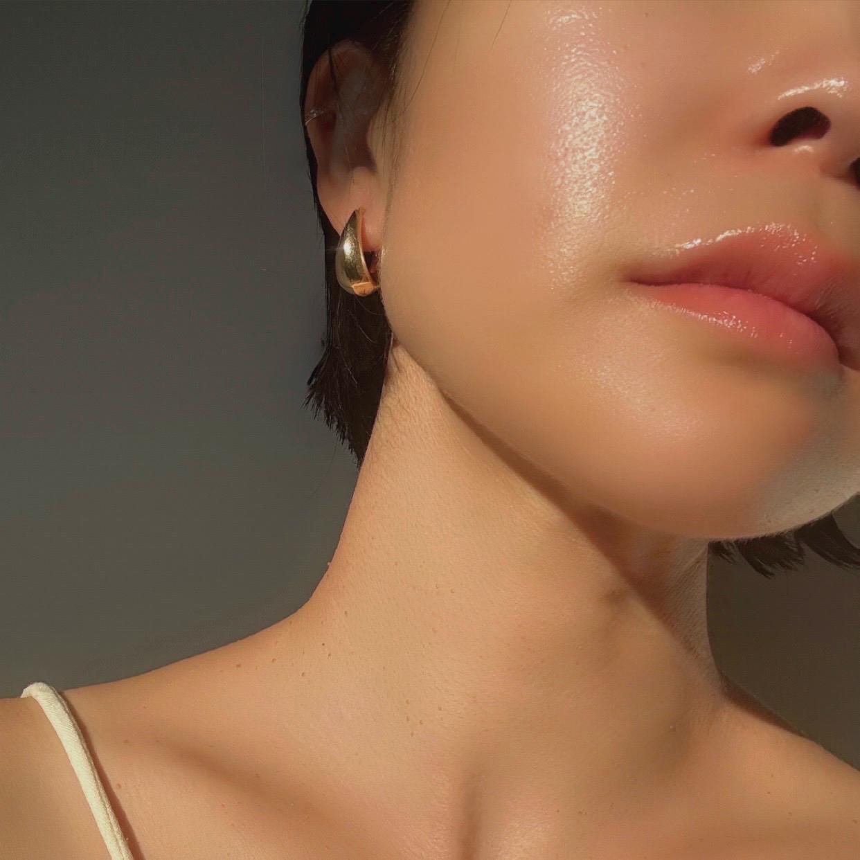 Vintage 14K Solid Gold Hoop Earrings – Classic Statement Earrings