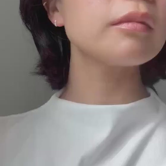 Minimalist Ultra Mini Sterling Silver Stella Earrings | Everyday Hoop Studs