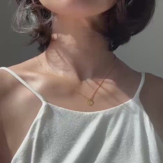 18K Solid Gold Aztec Sun God Dios Necklace