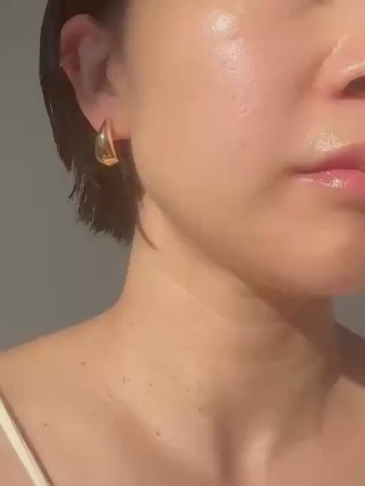 Vintage 14K Solid Gold Hoop Earrings – Classic Statement Earrings